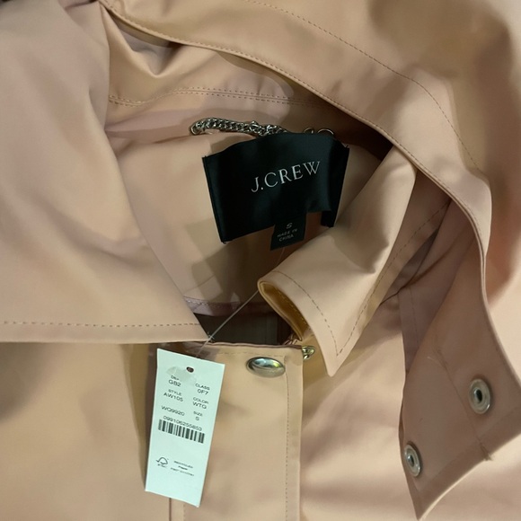 New J Crew Classic raincoat, pink, size S - Picture 3 of 7